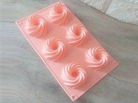 Molde silicona 6 remolinos